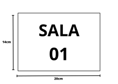 Placa Sinalização 1/2 Oficio Sala 01 Mdf Natural na internet