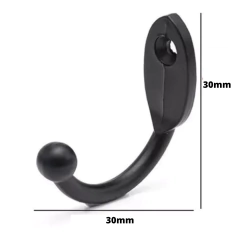 Gancho Para Porta Chaves Plastico Preto C 30 na internet