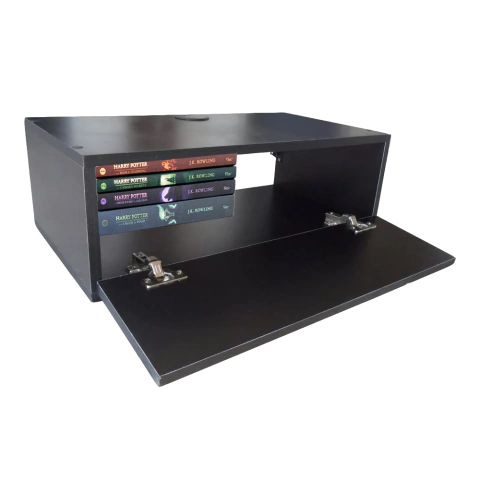 Nicho Retangular Com Porta Preto Em Mdf