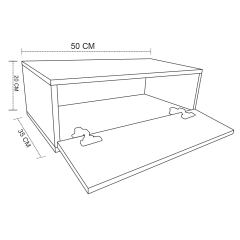 Nicho Retangular Com Porta Branco Em Mdf na internet