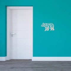 Urso Decorativo Raizes Mdf 3mm Branco 19x11 Cm na internet