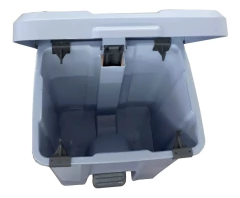 Cesto Quadrado Com Pedal 15 Litros P15 Preta