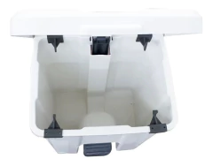 Cesto Quadrado Com Pedal 15 Litros P15 Branca - BIDU SHOP
