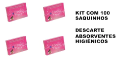 Saquinhos P/ Descarte De Absorvente Feminino Kit C/ 25 UN - comprar online