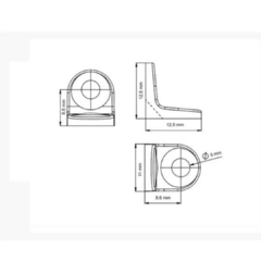 Cantoneira 2 Furos Aliviada Plastico Preto Leve C 400 - BIDU SHOP