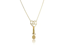 Colar Com Pingente De Fé Folheado Em Ouro 18k