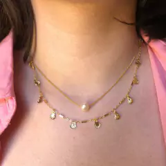 Colar De Mini Conchas Folheado Em Ouro 18k - BIDU SHOP