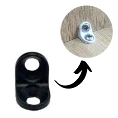 Cantoneira 2 Furos Aliviada Plastico Preto Leve C 400 na internet