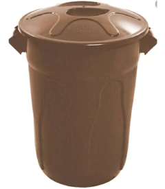 Cesto Lixeira Plastico Tipo Balde 60l Vermelho - BIDU SHOP