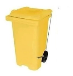 Contentor Plástico Lixeira Tipo Gari 240l Com Pedal Em Aço