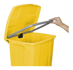 Imagem do Cesto Plástico Quadrado Com Pedal Plástico 30l