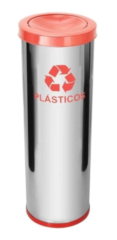 Lixeira Em Aço Inox Com Tampa Meia Esfera Pintada 30l na internet