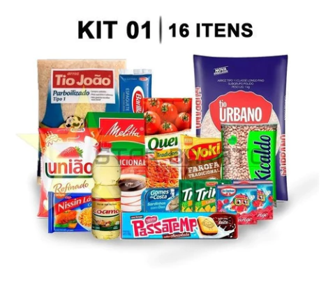 Cesta Básica Completa Itens Essenciais Com 16 Itens