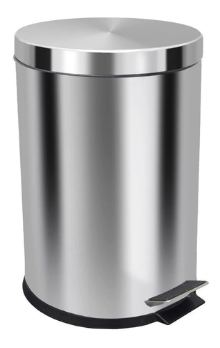 Lixeira Com Pedal Em Aço Inox 12 L Cesto Interno Removível