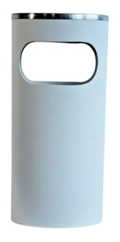 Cinzeiro Lixeira Em Pintura Epóxi Com Aro Em Inox 22l - BIDU SHOP