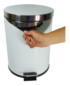 Lixeira Com Pedal Em Aço Inox 20 L Cesto Interno Removível na internet