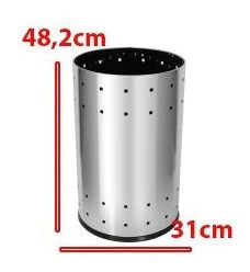 Lixeira Cesto Telado Em Aço Inox 36 Litros Home E Office B10 - loja online