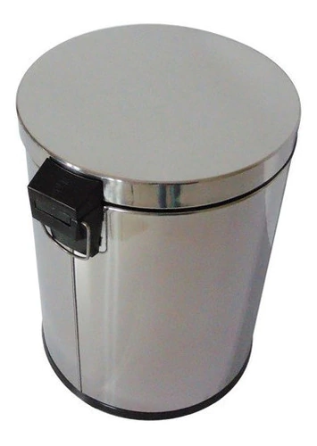 Lixeira Com Pedal Em Aço Inox 20 L Cesto Interno Removível