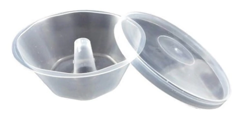 Forma Mini Pudim (plástico) 120ml - 30 Unid. C/tampa