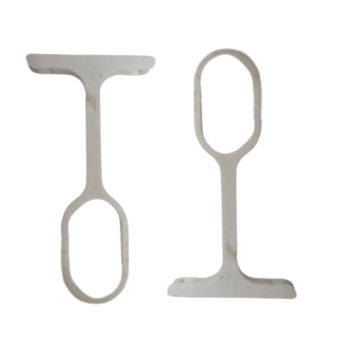 Suporte Tubo Cabideiro Central Aereo Oval Oblongo Branco C 4