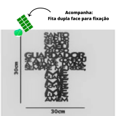 Cruz Santo Anjo Mdf Natural - BIDU SHOP