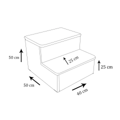 Escada Auxiliar 2 Degraus Preto Em Mdf - BIDU SHOP