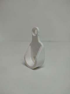 Suporte Tubo Cabideiro Oval Oblongo C 8 Pc Branco Plastico - comprar online