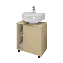 Gabinete De Coluna Natural Em Mdf - BIDU SHOP