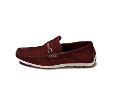 Mocassim Casual Youth Couro Bordô 5000 - BIDU SHOP