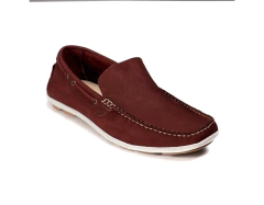 Mocassim Casual Youth Couro Bordô 5010 - comprar online