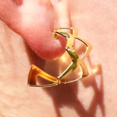 Brinco Argola De Losango Folheado A Ouro 18k - loja online