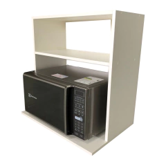 Suporte Microondas Com Nicho Branco Em Mdf - BIDU SHOP