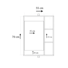 Imagem do Nicho Banheiro Sem Espelho Madeirado Em Mdf