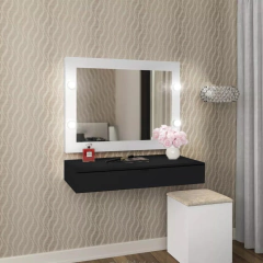 Penteadeira Suspensa Preto Em Mdf - comprar online