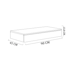 Penteadeira Suspensa Branco Em Mdf - BIDU SHOP