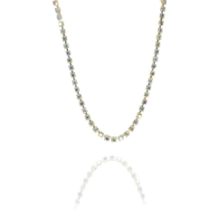 Pulseira De Corrente De Strass Folheado A Ouro 18k - BIDU SHOP