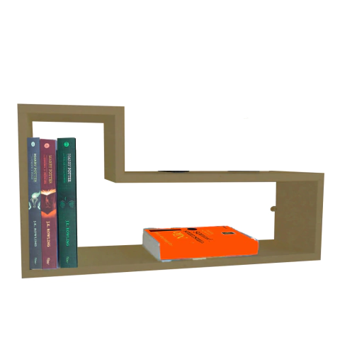 Prateleira Nicho L Natural Em Mdf