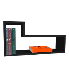 Prateleira Nicho L Preto Em Mdf