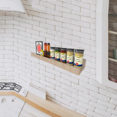 Prateleira Tempero Simples 85 Cm Madeirado Em Mdf - comprar online
