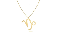 Colar Personalizado Signo De Capricórnio Folheado Em Ouro 18k - loja online