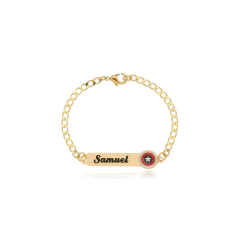 Pulseira Personalizada Chapada Com Nome E Desenho - comprar online
