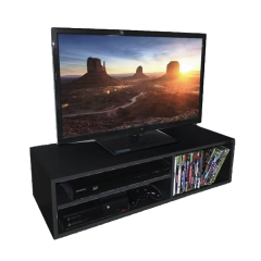 Rack Sala Suspenso Preto Em Mdf na internet