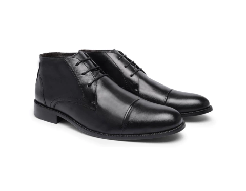 Bota Social Masculina Youth Couro Preto 662