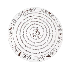 Mandala Oração De São Francisco Em Mdf Branco 60 Cm