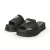 Chinelo Gabi Palha Preto com Metal