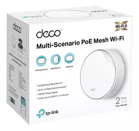 Access Point Mesh Indoor Tp-link Deco X50 Poe Pack X 2 Color Blanco