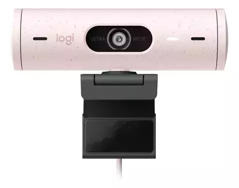 Webcam Logitech Brio 500 Rosa Camara Web Full Hd 1080p Color Rosa Pálido