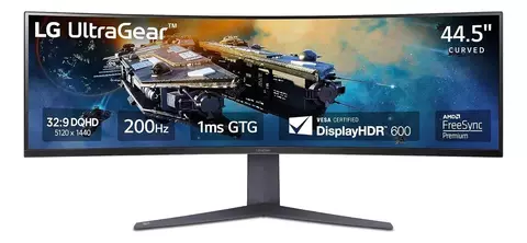 Monitor Gamer 45" LG Ultragear Curvo LED DQHD 1500R 200Hz 1Ms | 45GR75DC