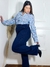 Wide leg elastizado Blue - comprar online