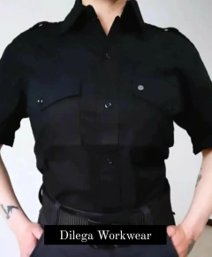 Camisa elastizada Negra S - Mujer